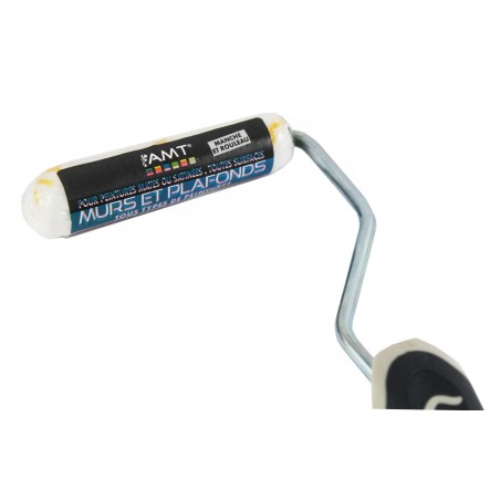 Rouleau Brosse Murs Et Plafonds - 15 Mm  - Fibres Polyamides 12 Mm - Manche Et Rouleau - Amt | Surdiscount