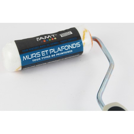 Rouleau Brosse Murs Et Plafonds - 30 Mm  - Fibres Polyamides 12 Mm - Manche Et Rouleau - Amt | Surdiscount