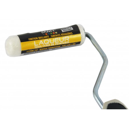 Rouleau Brosse Laqueur - 15Mm - Tous Types De Peintures - Pure Laine 5Mm - Manche Et Rouleau - Amt | Surdiscount