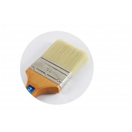 Lot De 12 Pinceaux Plats Larges YUESIKJ - Tailles #1 à #12 - Poils Nylon Pour Acrylique, Huile, Aquarelle