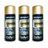 Lot de 3 bombes de peinture professionnelle Nespoli - chrome or