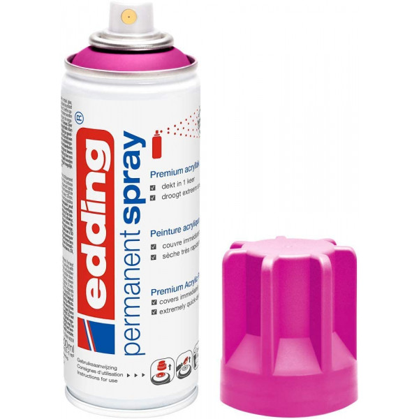 Bombe de peinture acrylique permanent Edding 5200 magenta