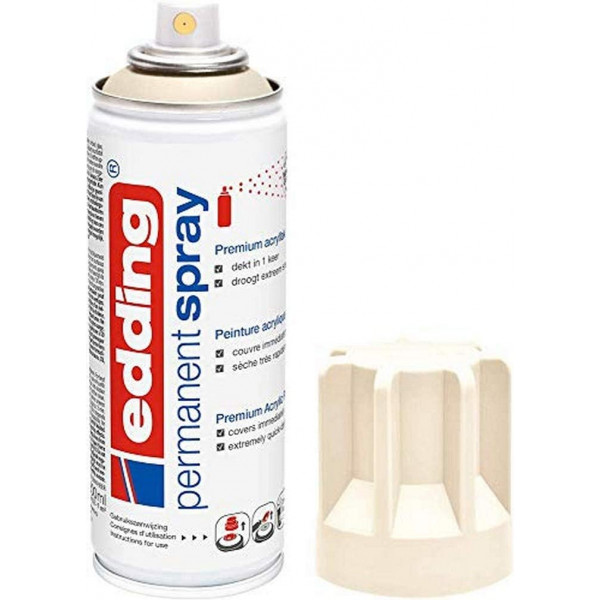 Bombe de peinture acrylique permanent Edding 5200 ivoire mat