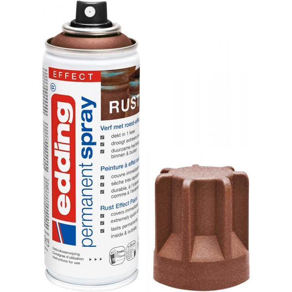 Bombe de peinture acrylique permanent Edding 5200 effet rouille