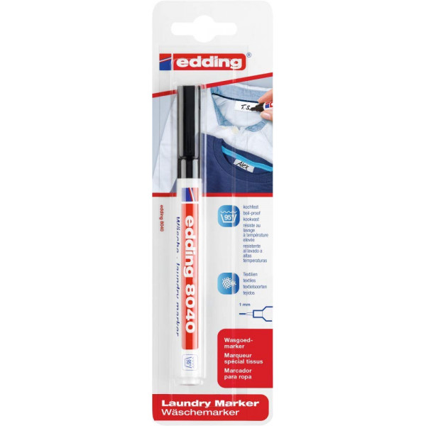 Marqueur permanent spécial tissu Edding 8040 pointe ogive noir