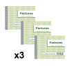 photo-3 facturiers - Dupli - Autocopiants - 10,5x13,5cm - 50 feuilles - Exacompta - 13274E