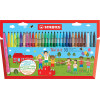 PHOTO-Etui carton de 30 feutres de coloriage STABILO Trio A-Z - pointe fine - coloris assortis dont 5 fluo