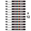 Lot de 12 marqueurs pointe extra-fine blanc PC1MR Posca