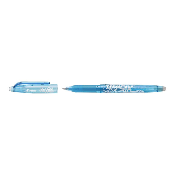 Stylo FriXion Ball pointe fine 0.5mm bleu clair Pilot