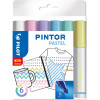 Pochette de 6 marqueurs peinture multi supports Pintor Pilot coloris pastels