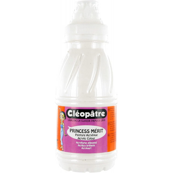 Peinture acrylique Princess Mérit - Blanche - 500 ml - Cléopâtre