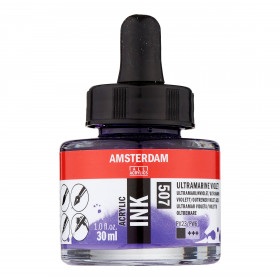 photo-Encre - Acrylique - Outremer violet - 507 - Amsterdam - Flacon 30ml - Beaux-arts