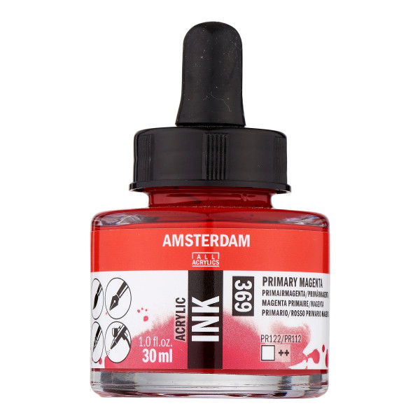 Flacon encre acrylique Acrylic Ink Amsterdam 30ml magenta primaire