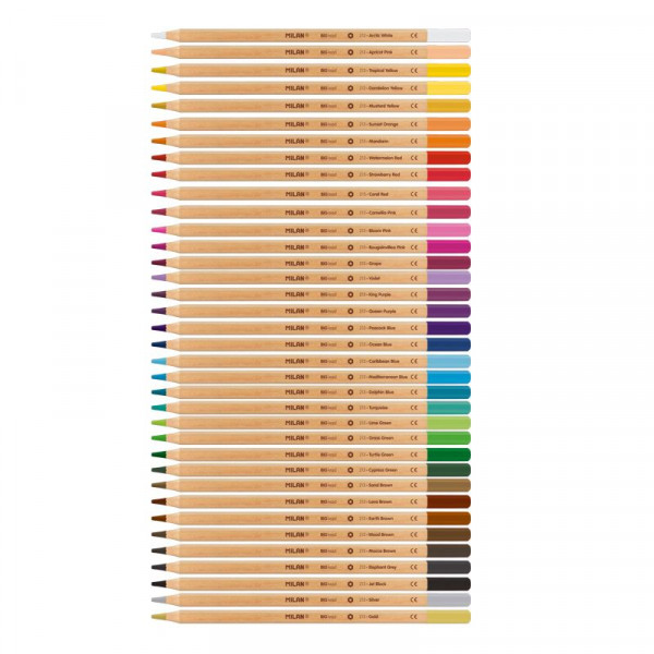 Boîte métal de 36 crayons de couleur mine de 3,5mm Milan