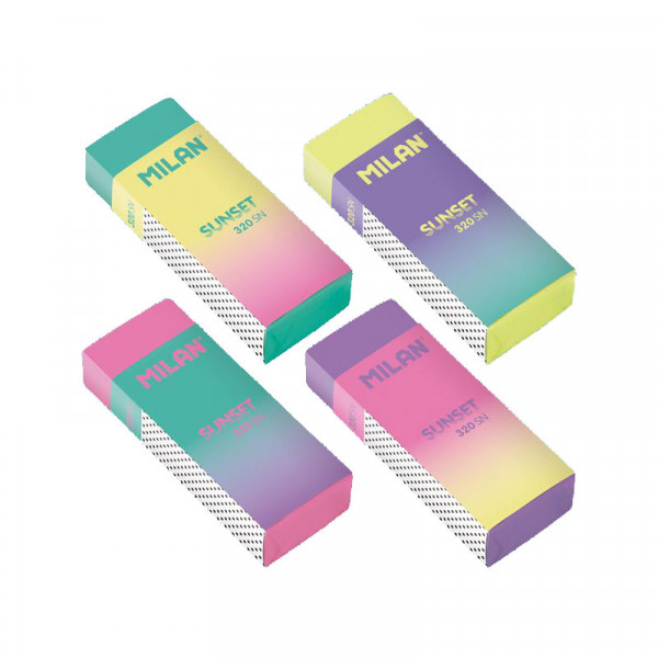 Gomme en plastique couleurs pastels Milan