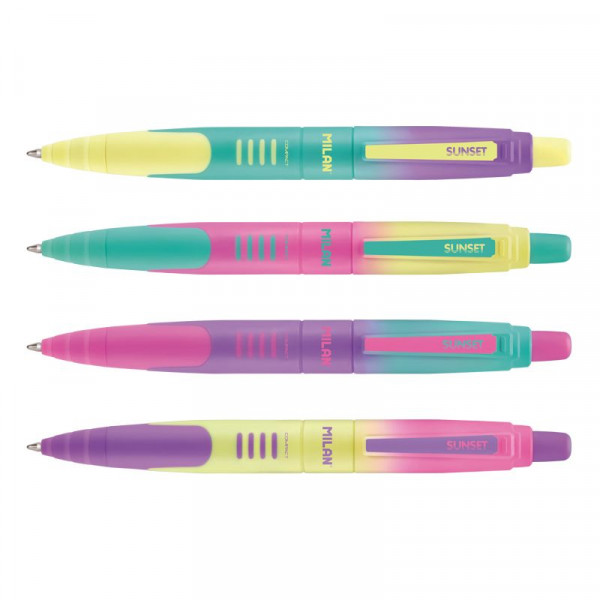Stylo à bille rétractable Compact Sunset Milan encre bleue