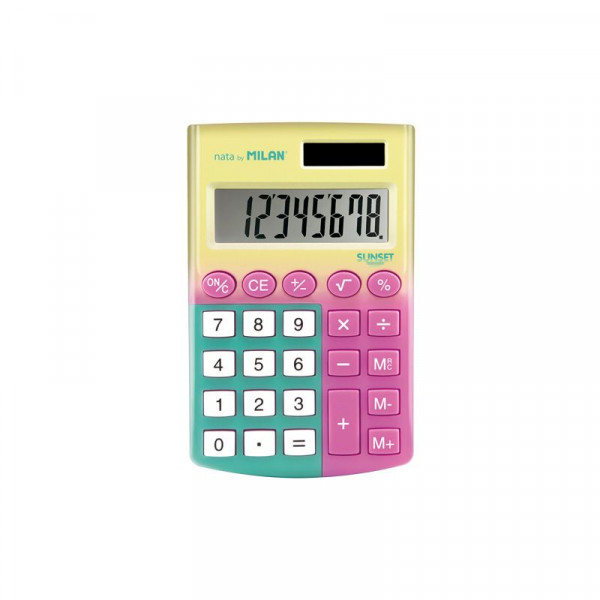 Calculatrice de poche coloris pastels Milan