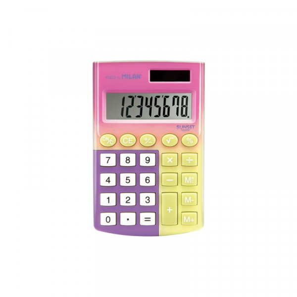Calculatrice de poche coloris pastels Milan