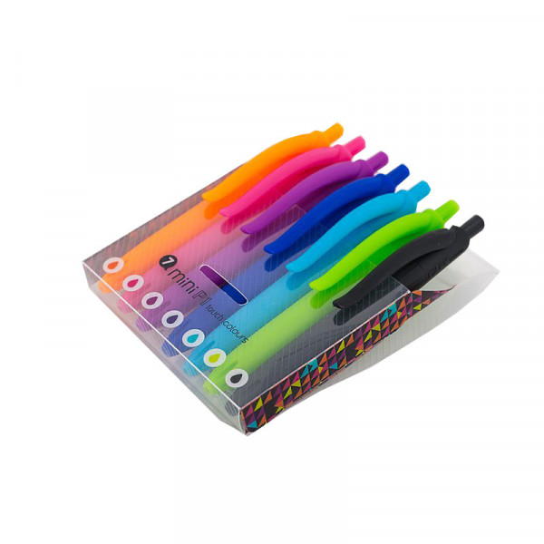 Pochette de 7 mini stylos à bille rétractable Milan assortiment