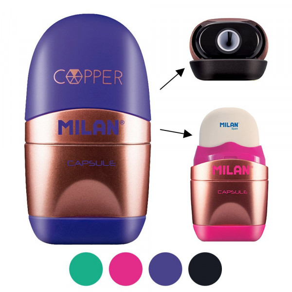Boîtier taille-crayons et gomme Capsule Cooper Milan
