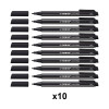 Lot de 10 feutres STABILO pointMax pointe moyenne 0.8mm Noir | Surdiscount