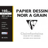 Papier dessin à grain Clairefontaine noir A3 29,7x42 cm 160g