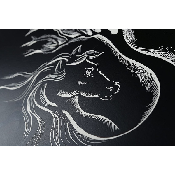 Papier dessin à grain Clairefontaine noir A3 29,7x42 cm 160g