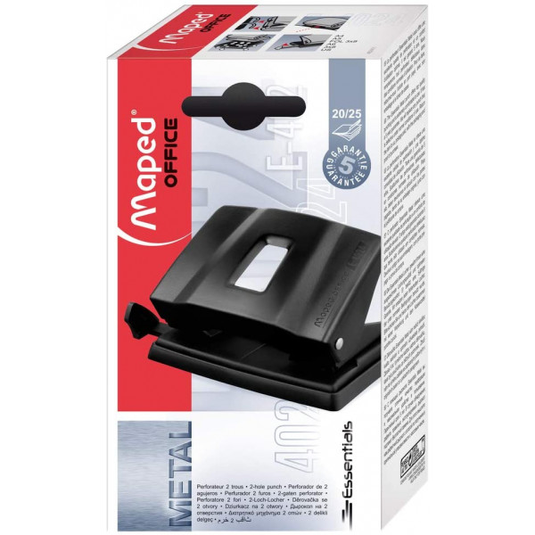 Perforateur 2 trous Maped Office Essentials noir métal