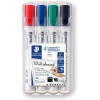 4 marqueurs - Effaçable - Ardoise - Tableau blanc - Pointe ogive - Staedtler
