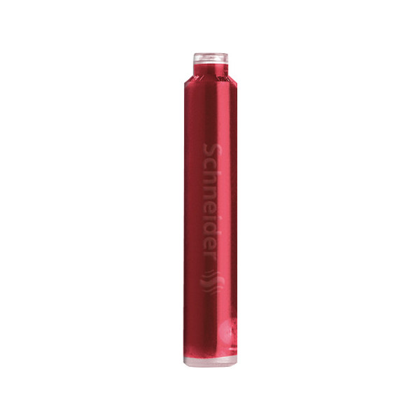 Boîte de 6 cartouches d'encre Schneider rouge pour stylo plume roller