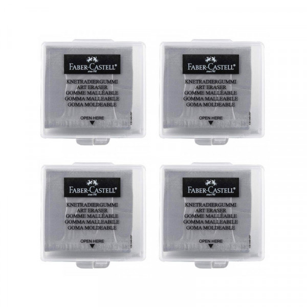 Lot de 4 gommes mie de pain - gris - Faber-Castell
