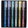 Feutres de coloriage - Avec paillettes - 6 couleurs - Pour enfant - Bruynzeel