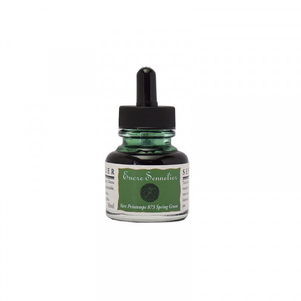 photo-Encre - Vert printemps - 873 - Calligraphie - Sennelier - Flacon de 30ml - Beaux-arts