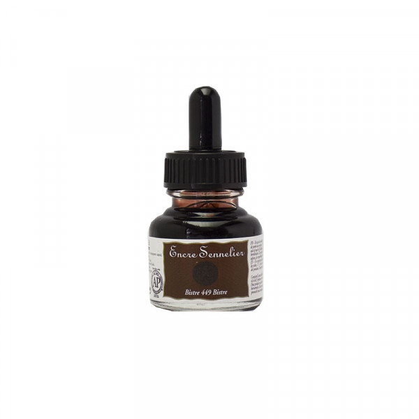 photo-Encre - Bistre - 449 - Calligraphie - Sennelier - Flacon de 30ml - Beaux-arts