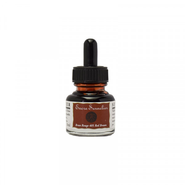 photo-Encre - Brun rouge - 405 - Calligraphie - Sennelier - Flacon de 30ml - Beaux-arts