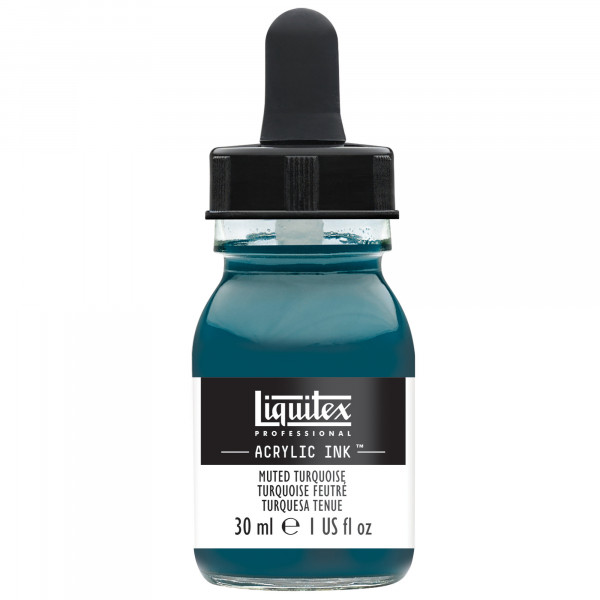 photo-Encre - Acrylique - Turquoise feutré - 503 - Liquitex - Flacon 30ml - Beaux-arts