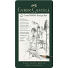 Boîte métal de 12 crayons graphite Castell 9000 Faber-Castell