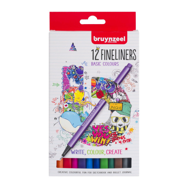 Etui de 12 feutres de couleur Bruynzeel assortiment