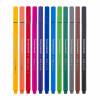Feutres - 12 couleurs - Pointe fine 0,4mm - Dessin, croquis - Bruynzeel
