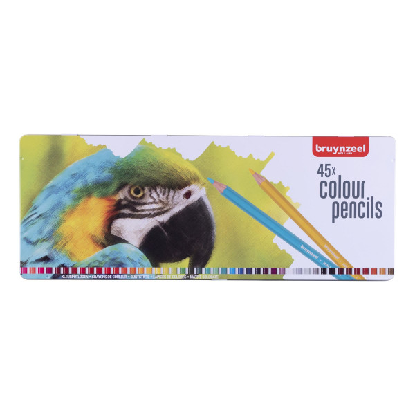 phoot-Crayons de couleurs - Boîte métal de 45 couleurs - Coloriage, bullet journal - Bruynzeel