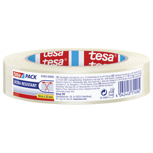 Rouleau adhésif emballage transparent 25m x 50mm Tesa Ultra résistant