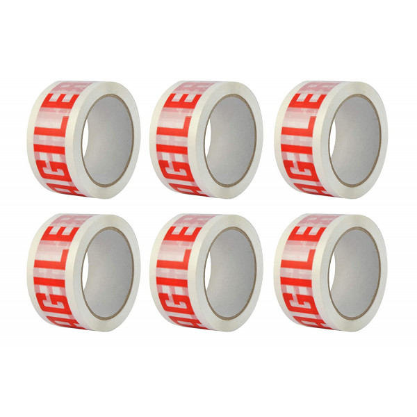 Lot de 6 rubans Adhésif "Fragile" 66Mx50Mm Tesa