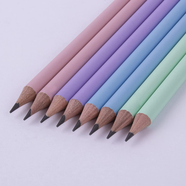 Lot de 8 crayons graphite HB Apli couleurs pastel