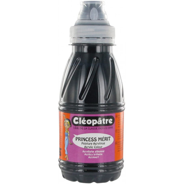 Peinture acrylique Princess Mérit - Noir - 250 ml - Cléopâtre