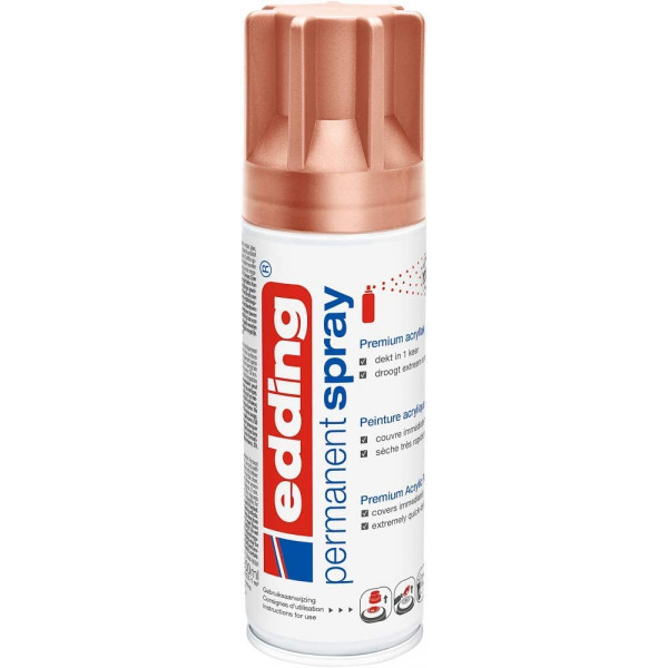 Bombe de peinture acrylique permanent Edding 5200 cuivre mat