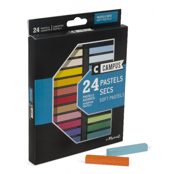 photo-Pastels - Sec - 24 couleurs - Campus - Beaux-arts - Dessin - Esquisse