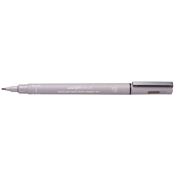 photo-Feutre - Pointe pinceau - Gris clair - Dessin - Croquis - Uni Pin Brush - Uni Ball