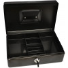 Caisse à monnaie en acier 5 compartiments 25 cm noir Rapesco
