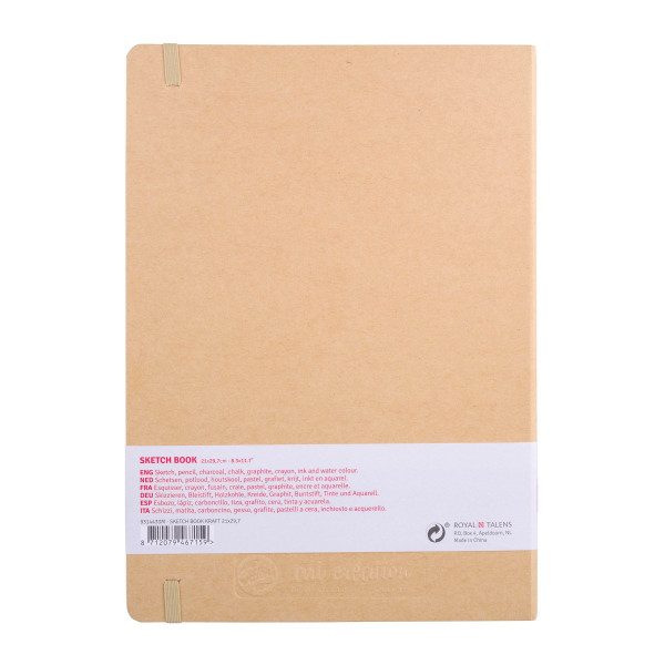 carnet-croquis-art-creation-kraft-21x29,7cm-140g-80f-royal-talens-dos