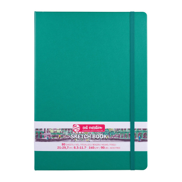 photo-Carnet - Croquis - Dessin - A4 - 21x29,7cm - 80 pages - 140g - Vert forêt - Sakura